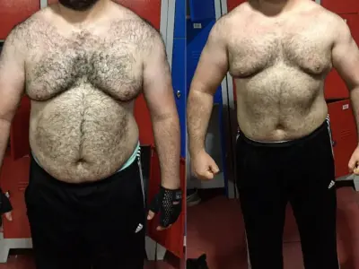 ResveraBurn verified customer Robert age 56 belly fat transformation