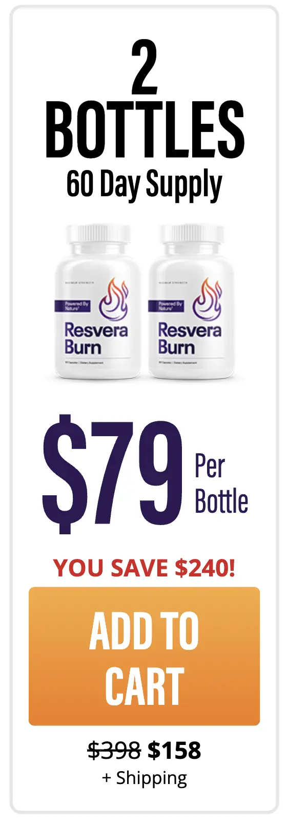 ResveraBurn 2 bottle 60 day starter pack price