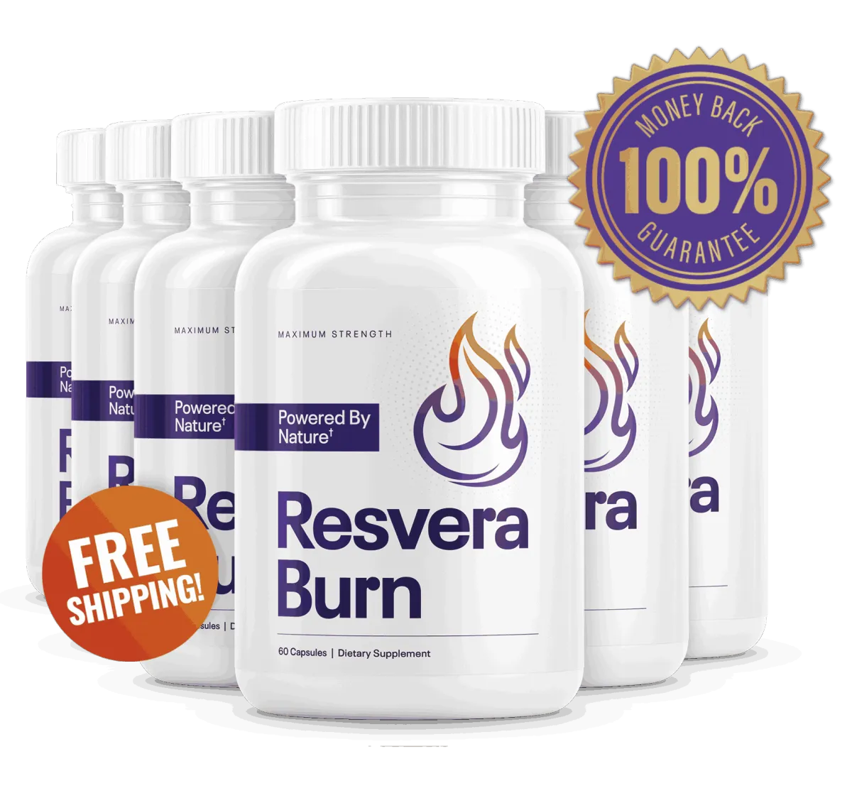 ResveraBurn 6 bottle bundle free shipping discounted package